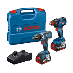 Bosch Akkukonepaketti | 2 konetta | 2 akkua ja laturi | 18V