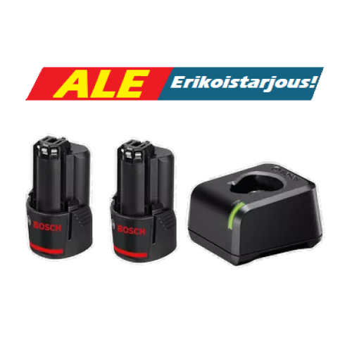 Bosch Akkupaketti | 2 akkua ja laturi | GBA 12V 2.0Ah + GAL 12V-20 Professional