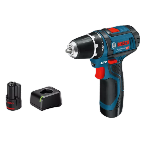 Bosch Akkuporakone / ruuvinväännin | 12V | GSR 12V-15 PROFESSIONAL | 2 akkua ja laturi