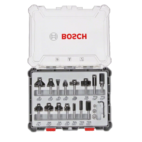 Bosch Jyrsinteräsarja | 15-osaa | 6mm
