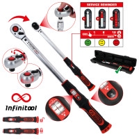 KsTools INFINITOOL | Momenttiavain 3/8" | 10 - 50 Nm | Vaihtoräikkäpäällä ja suunnanvaihdolla